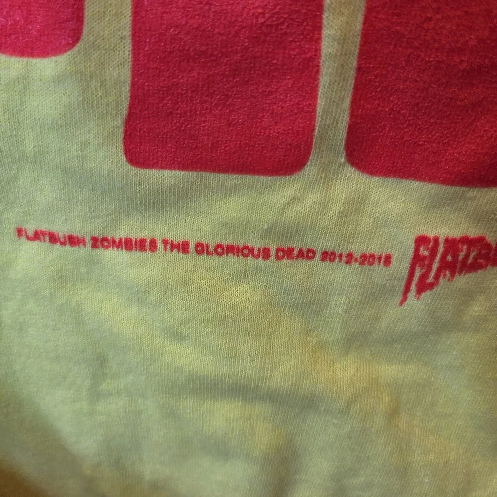 Flatbush Zombies Acid Eyes Tee Men's 2xl Neon Yellow Open Your Mind - Picture 7 of 13